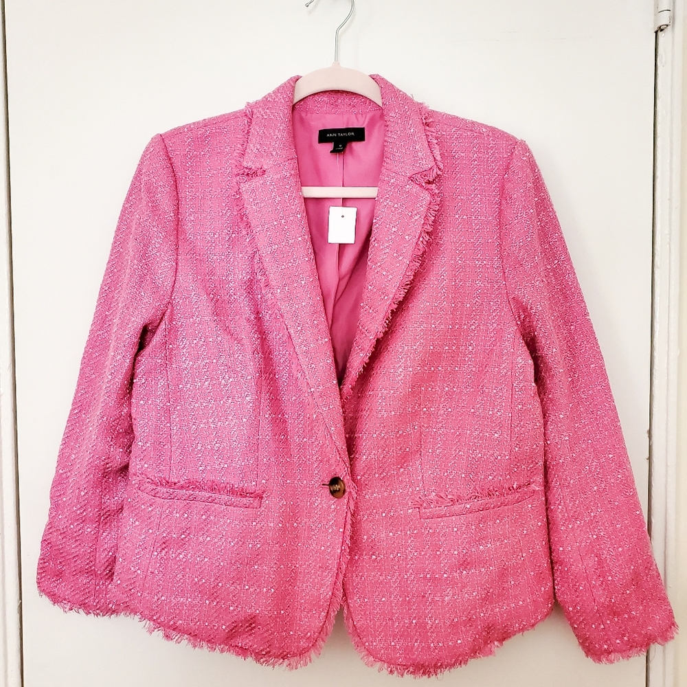 Pink Tweed Blazer
